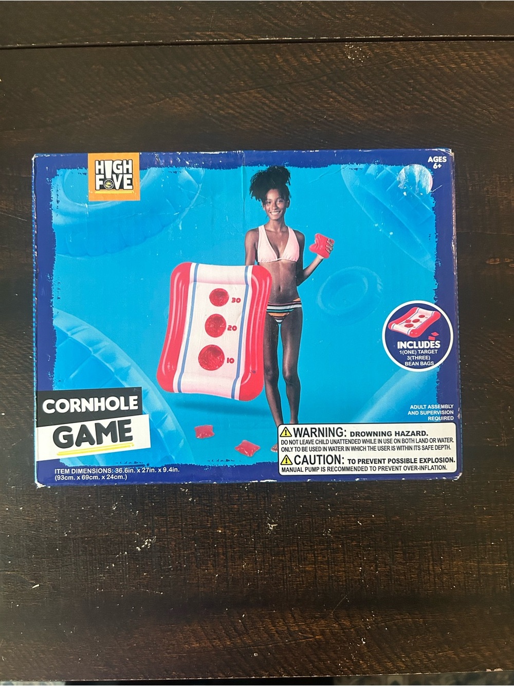 Inflatable Floating Cornhole Pool Ring Toss Games for Kids Adults